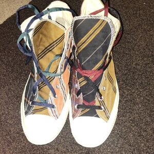 Converse Multicolor Striped High-Top Sneakers